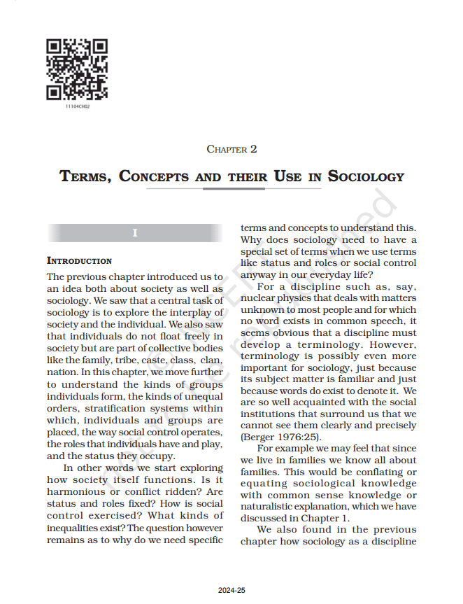11th NCERT Sociology Chapter 2 - NCERT Explained