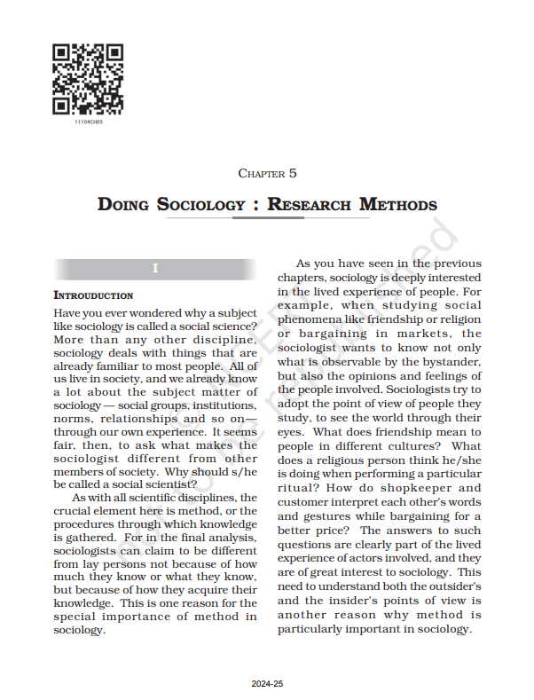 11th NCERT Sociology Chapter 5 - NCERT Explained